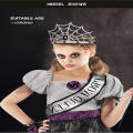 Synthetic Spider Crown Eye-catching Non-Drop Black Halloween Crown Lightweight Cosplay Crown for Halloween Parties Masquerade. 