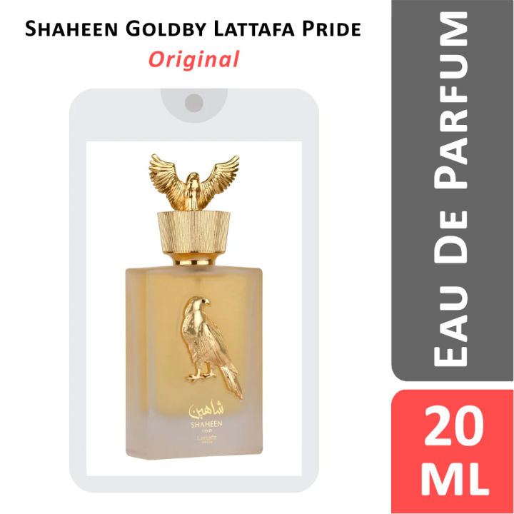 Shaheen Gold Lattafa Pride Perfumes 20ml EDP for women and men Discovery Pack Travel