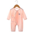 Newborn baby crawling pure cotton air-conditioned suit, thin fitting jumpsuit, newborn boys and girls, summer pamas. 