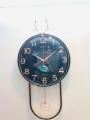 ELEGANT BEAUTIFUL DESIGN CLOCK WITH SCREW HORN GOAT STRUCTURE IN TOP AND PENDULUM FANCY AND ATTRACTIVE WALL CLOCK STYLISH DESIGN SMOOTH MACHINE WALL CLOCK HANGING WALL CLOCK HOME DECORATION PERFECT FOR GIFT. 