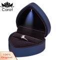 Carat Ring Box with Led Light Led Heart Shaped Ring Box Perfect for Proposal Wedding Compact Ring Box. 