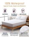 Zip Enclosed 100% Waterproof Mattress Cover | Bed Bug Proof  - Choose Size - 100% All Sides Waterproof Mattress Protector Zipper Cover | All Sizes Available - 6 Sided Waterproof Safety [Crownstage]. 