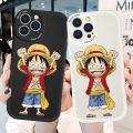 AMORVOR for Redmi A2+ A2 Plus A1+ A1 Plus Back Cover Cartoon Luffy PU Leather Case Soft Silicone Edge Phone Cover. 