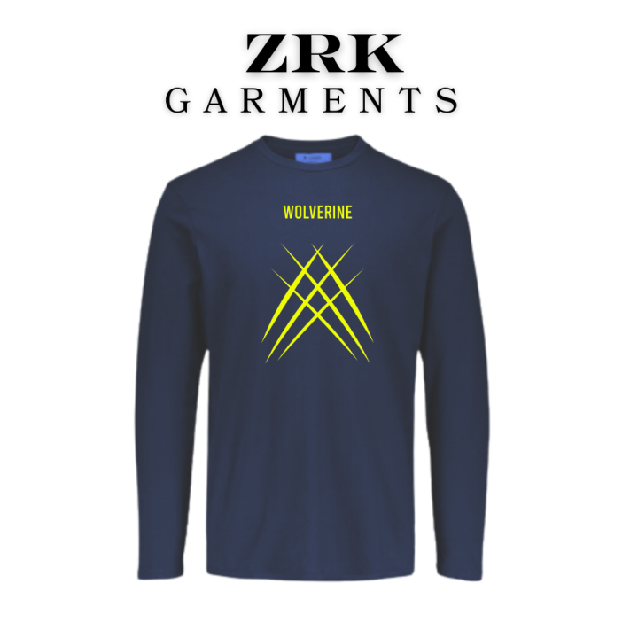 ZRK.Garments - Wolverine Printed Mens Trendy Unique Style Soft and Confertable Fabric  Round Neck Full Sleeve T-Shirt For Men
