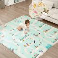folding play mat for babies 6ft x 5ft-10mm(180*150cm) Double Sided baby crawling play mat with easily foldable soft foam floor playmats for infants, toddlers & kids large room childern Rug with Random Multi Design. 