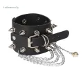 TAK Leather Studded Punk Bracelet Studded Armband Rivets Bracelet Spike Rivets Cuff Bangle Metal Studded Wristband Chain. 