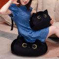 Black Cat Stuffed Doll Safe Black Cat Pillow Baby Accompany Sofa Toy. 