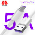 original Huawei 5A Cable supercharge P30 P20 mate 9/10/20 P10 pro honor 20 note 10 view 20 usb Type C Cable Super charging cord. 
