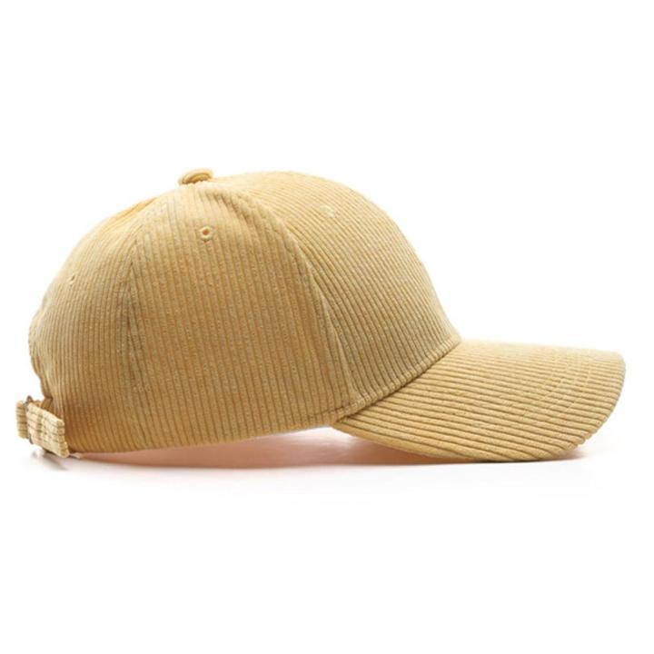 Corduroy Baseball Cap for Men Women Trucker Cap Winter Uni Vintage Baseball Hat Outdoor Adjustable Hip Hop Gorras Snapback