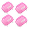 4X Pink White Small Hamsters Bathing Sand Cage Pet Bathroom 10 x 7 x 7cm. 