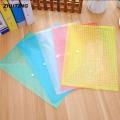 Pack of 6 - Random Color Plastic Clear Bag A4 Size Documents File, A4 Document Organizer, Plastic Folders for File,Transparent My Clear Bag,Office Supplies File Folders for School and Office. 