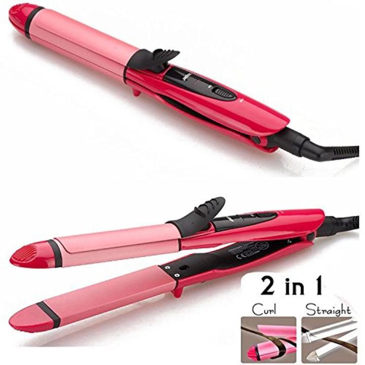 2 in 1 Hair Straightener and Hair Curler Heavy Duty Machine Daraz.pk