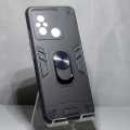 Xiaomi Redmi 12C Luxury Shock-Proof Armor Case With Car Ring Stand Cover. 
