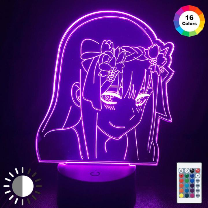 Anime Zero Two Figure  3d Lamp Nightlight Kids Child Girls Bedroom Decor Light Manga Gift Night Light Lamp Darling In The Franxx