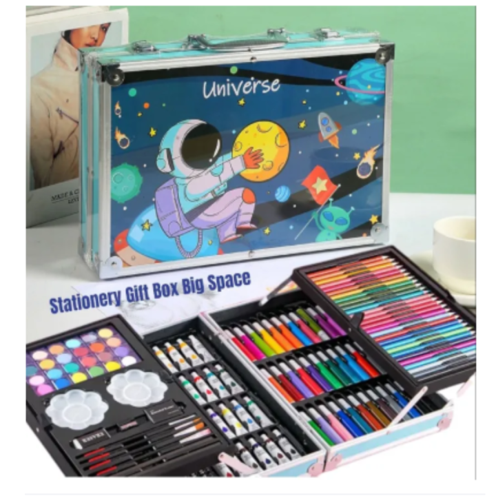 Colouring Kit Art & Craft 145 pcs Set Colour Kit Art Set Colouring Box ...
