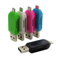 1PC Random Color 2 In 1 USB 2.0 OTG Memory Card Reader Adapter Universal USB TF Card Reader For Phone Computer Laptop. 