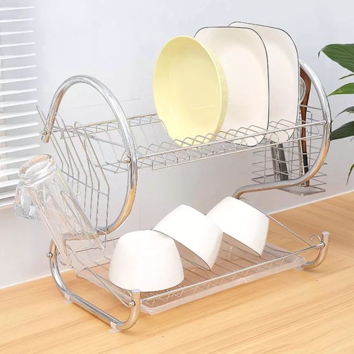 Best%20Of%202023%20S%20Shape%20Double%20Decker%20Dish%20Rack%20Plate%20Dish%20Spoon%20Fork%20Bowl%20Cup%20Drain%20Rack%20Kitchen%20Organizer%20-%20Image%207