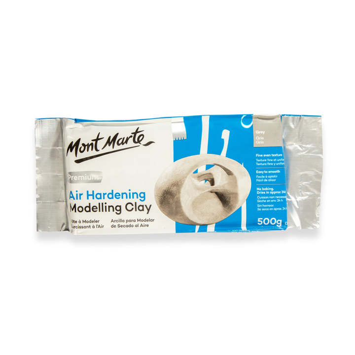 Mont Marte Air Hardening Modelling Clay Premium 500g (1.1lb) - Grey MMSP0034