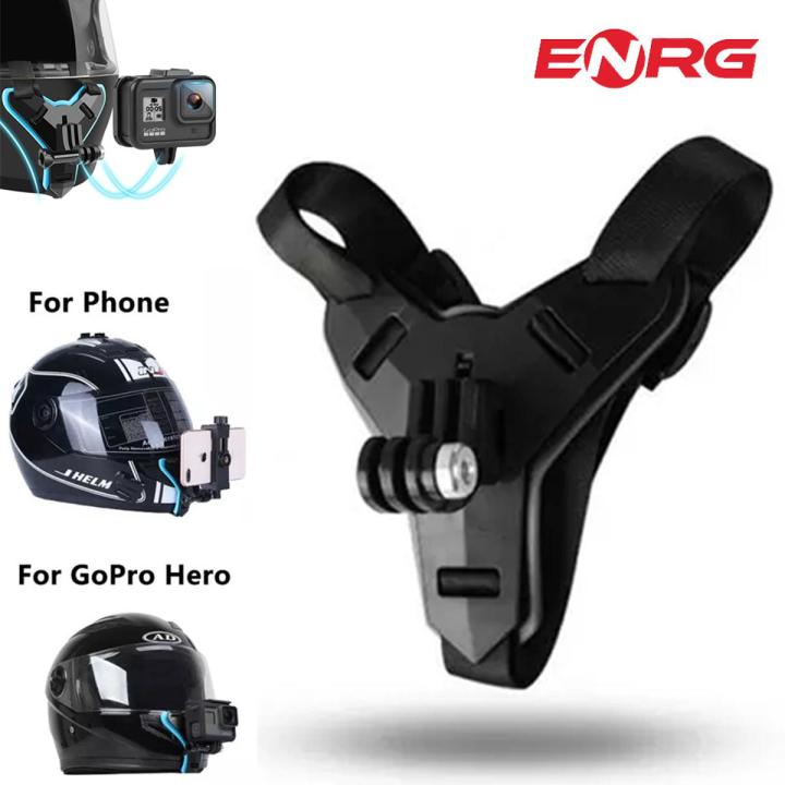 ENRG Motorcycle Helmet Chin Stand Mount Holder Sports Camera Full Face For Mobile And GoPro