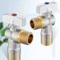 G1/2 Water Shut Off Valve with Handle Universal Water Flow Control Valve Hot/Cold Water Turn Angle Stop Valve. 