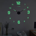 Night Light Wall Clock, Glow in The Dark Wooden Wall Clock, Silent Battery Operated Luminous Wall Clock for Bedroom, Living Room, Kitchen. 