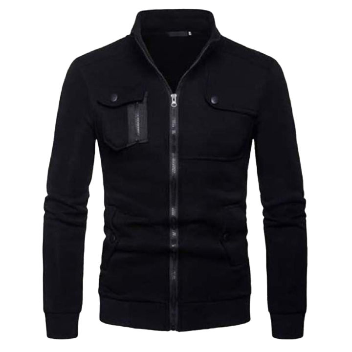 Aybeez - Stylish Patchwork Pocket Zipper Jacket For Men - Premium Quality and Fashionable men's Outerwear
