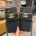 European and American style for VIVO Y16 mobile phone case Y77 small fragrance V25 leather card wallet Y33S crossbody rope. 