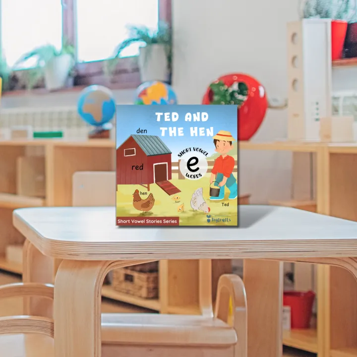 Storybook:%20Ten%20and%20the%20Hen%20(short%20vowel%20'e')%20-%20Budget-Friendly%20Misprint%20Stock%20-%20Image%202