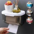 Wall-Mounted Self-Adhesive Tissue Dispenser Tissue Box Storage Holder for Paper, Towels, Mobile Phone Tissue Storage Box For Bathroom - Multi. 