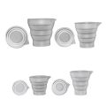 Durable With Scale Foldable Silicone Measuring Cup Mix Cup Reusable Epoxy Resin DIY Cups Portable Multi-spec Graduated Cup Casting Resin. 