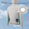 Air Conditioned Clothes Fan Cooling Vest Fan Brushless Motor 12V with DC Power Cable for Hot Weather. 