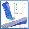 2 Layers 5cm (1.96 inches) - Height Increase Insole Invisible Soft Gel Pu Aqua Blue Height Increasing Insoles for Men Women. 