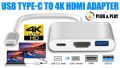 Type C 3.1 To HDMI USB3.0 4K Type C To HDMI Multi-Port Adapter. 