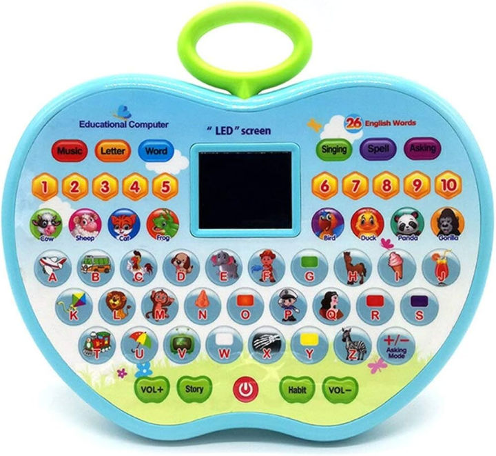 Apple Shaped Educational LED Pad with Sounds Keyboard Toy For Kids ...