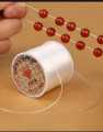 10 Yards White Stretchy Elastic Crystal String Cord – 0.5mm Beading Wire for Jewelry Making & Bracelets. 