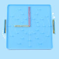 16x16cm Double Sided Geoboard Nails Peg Board Elastic Bands Kids Teaching Aids. 