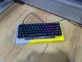 Wireless Gaming Keyboard RED Light keyboard, blue Switch, a versatile mechanical keyboard that offers WIRELESS connectivity. Featuring real RGB backlighting and 61 custom keys, this compact 60% TO 70% keyboard, 2.4G and 3 Bluetooth connection support. 