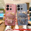 Casing infinix note 30 pro 30 vip infinix note 30 5g infinix note 30i 2023 phone case Softcase Electroplated silicone shockproof Cat cartoon with holder Cover new design DDKTM01. 