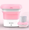 Foldable Washing Machine 6.5L Mini Washer/ Small Washer with Dryer - Royal Pink. 
