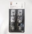 Stainless Steel Wall Mount Self Adhesive Hanger Hooks - Pack of 6. 