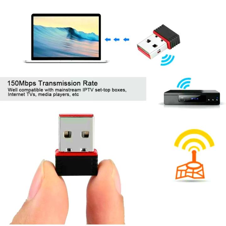 Original ALFA Wifi USB 300Mbps Adapter - Internet Signal Dongle Receiver from Router to Computer PC Laptop - ALFA Wifi USB 300Mbps Adapter 3001N Wireless Network LAN Card Catcher (With Driver CD)