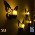 Decorative Butterfly Wooden Wall Shelf for Candles and Plants. 