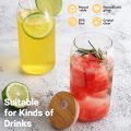 Reusable Boba Bubble & Smoothie Cups - Mason Jar - Glass Cup With Glass Straw and Bamboo Lid - Reusable Glass Travel Tumbler for Iced Coffee Large Pearl Juices Cocktail, Cold Drinking Glass Hot Coffee Mug - Juice Milk Cup - Drinkware, Cups, Mugs & Saucers. 