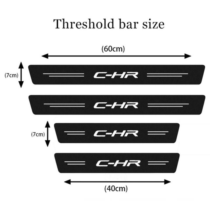 4 Pcs Car Door Sill Scratch Protection Trim Scratch For Toyota C-HR CHR Car Accessories
