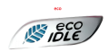 Daihatsu Mira "Eco Idle" Rear Trunk Emblem | Plastic Chrome Monogram / Badge for Mira, Move, Cast - 1 Pc. 