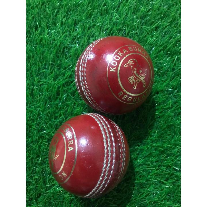 Pack of 2 Cricket Hard Balls Leather and Cork Match Ball