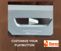 Silver Color Play Button. 