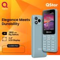 QMobile QStar - Stylish Design - Dual Sim - PTA Approved -  2.4 Inch Display - 3000mAH Battery - Auto Call Recording - 2000 Contacts Capacity - Wireless FM Radio - 1 Year Brand warranty. 