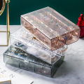 Jewelry Box Large Capacity Dual Layer Jewelry Organizer Desktop Decor. 