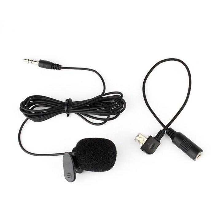 3.5mm External Microphone Clip On Mic + Mini USB Cable Adapter for GoPro Hero 3 3+ 4 Camera for Go Pro Accessory